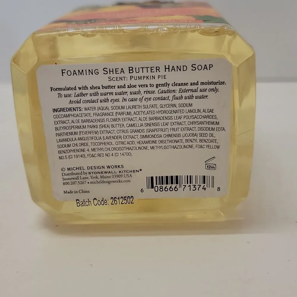 Michel Design Works Pumpkin Pie Foaming Shea Butter Hand Soap Moisturizing 17.8